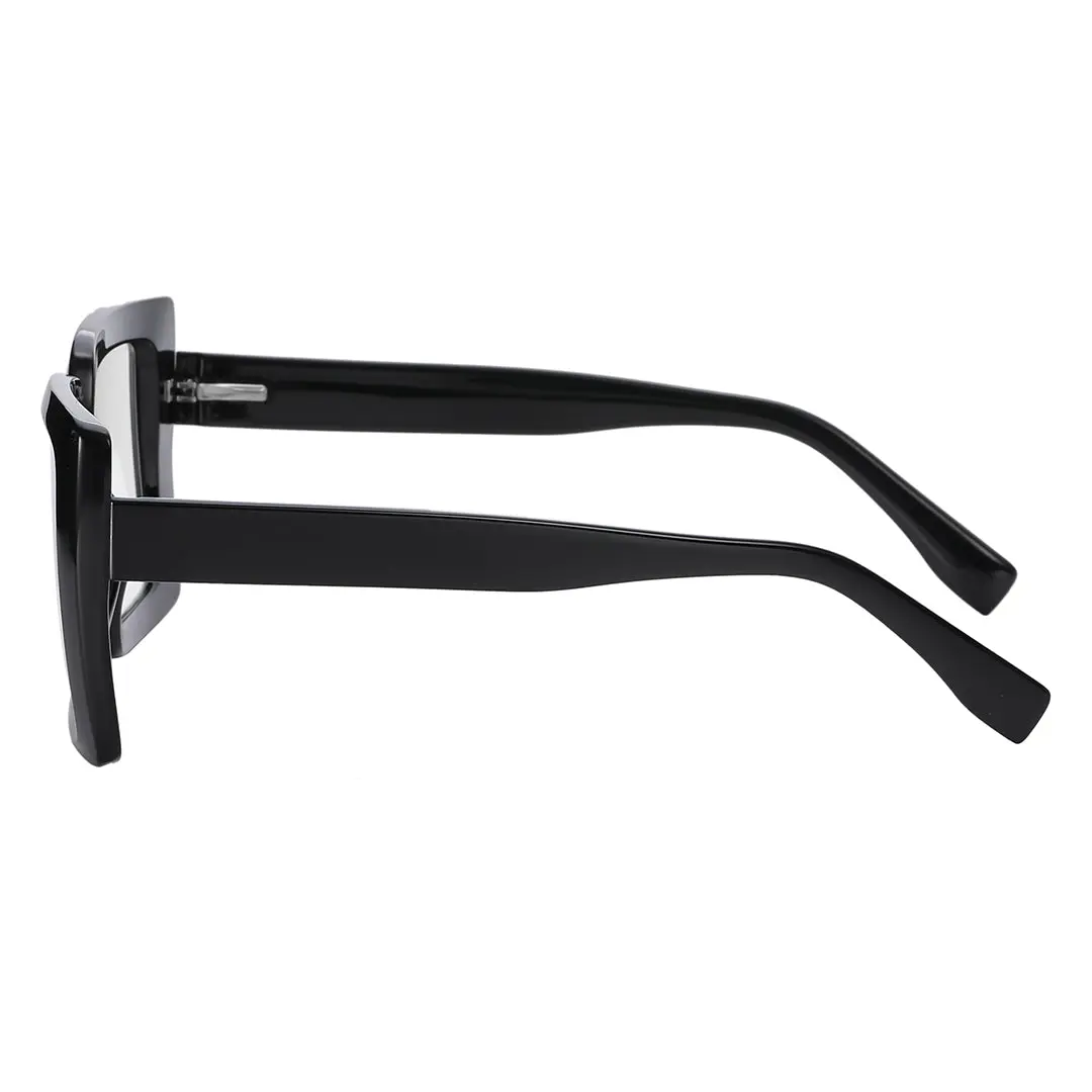 Side view of Aries fashion square tr90 eyeglasses SR0402504 in black
