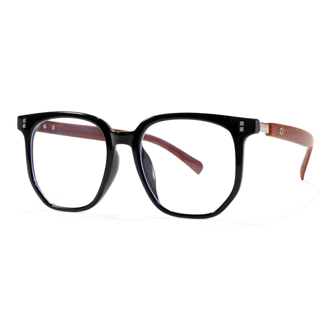 Angle view of Arden square tr90 eyeglasses SR0432508 in black