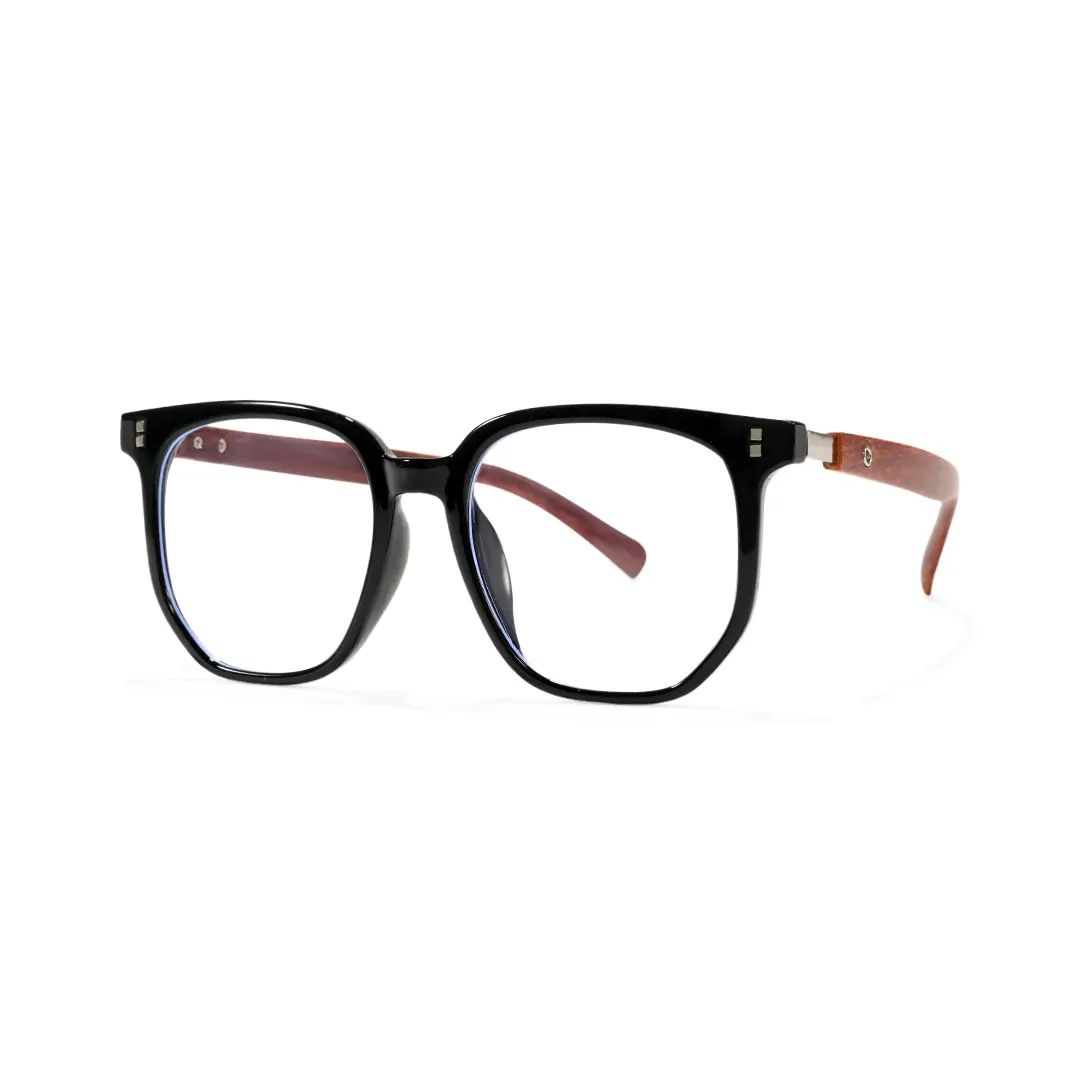 Angle view of Arden square tr90 eyeglasses SR0432508 in black