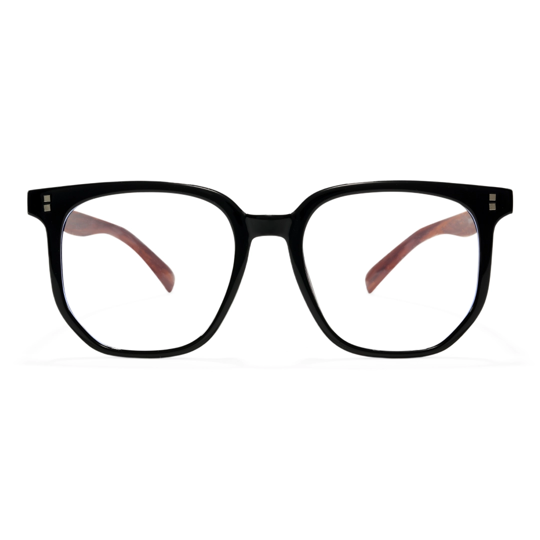 Front view of Arden square tr90 eyeglasses SR0432508 in black