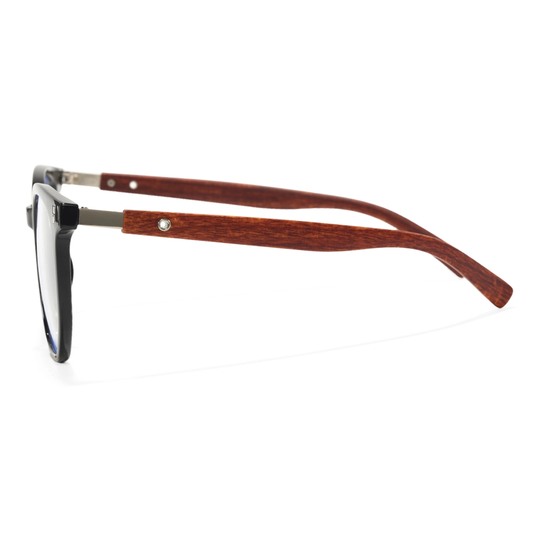 Side view of Arden square tr90 eyeglasses SR0432508 in black