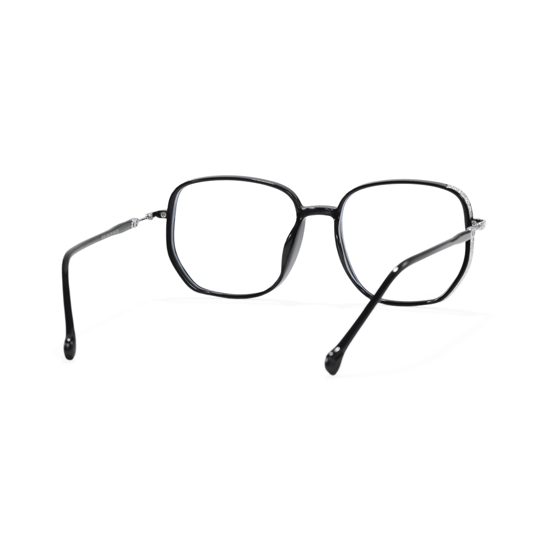 Back view of Leif square tr90 eyeglasses SR0992509 in black