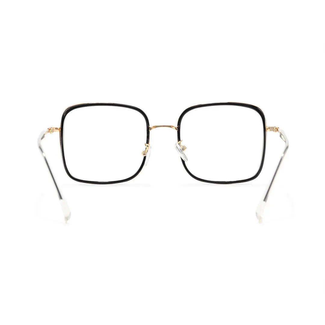 Back view of Zara square tr90 eyeglasses SX0062504 in black