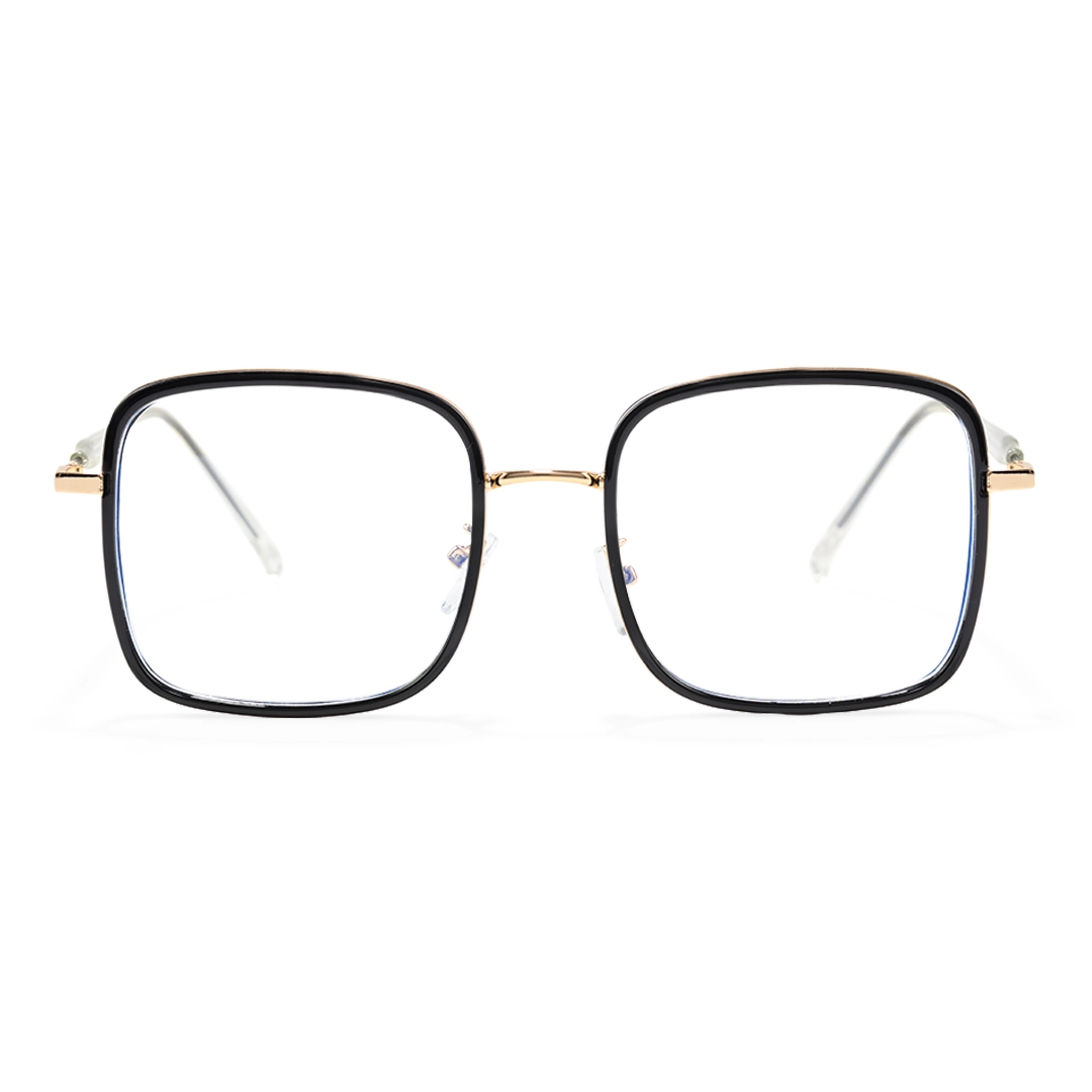 Front view of Zara vintage square tr90 eyeglasses SX0062504 in black