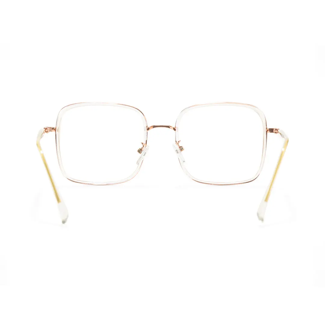 Back view of Zara square tr90 eyeglasses SX0062504 in clear