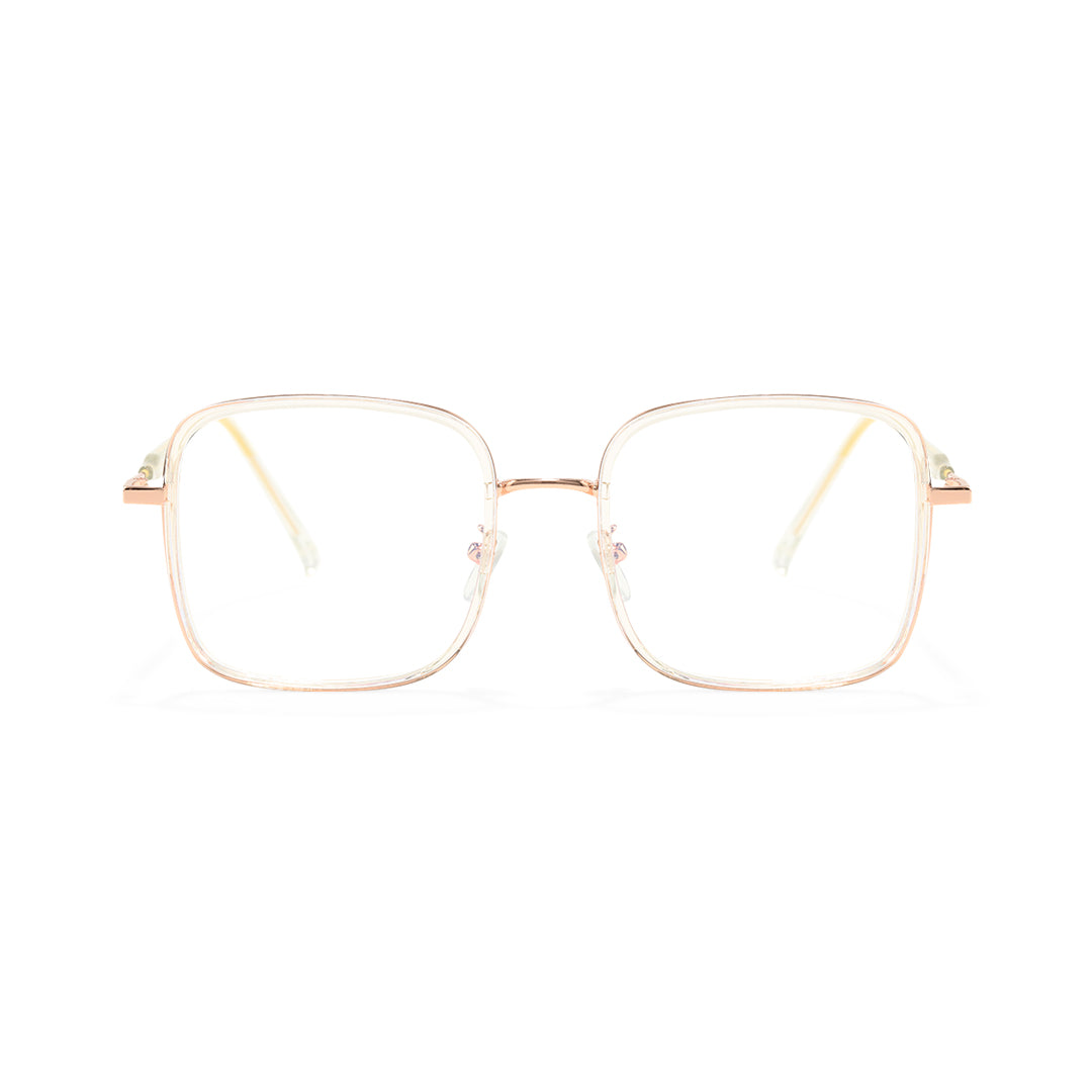 Front view of Zara square tr90 eyeglasses SX0062504 in clear