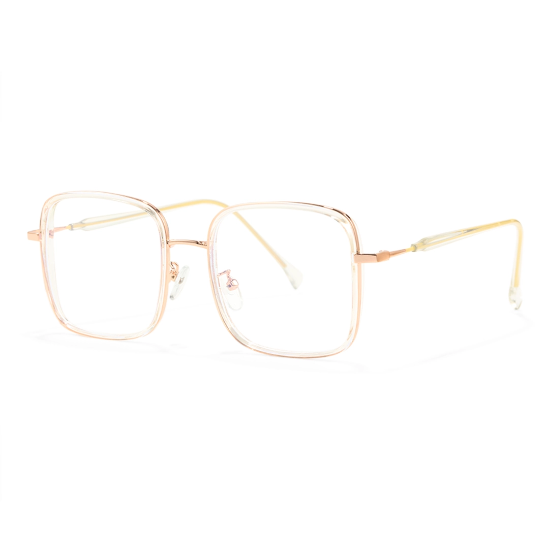 Angle view of Zara vintage square tr90 eyeglasses SX0062504 in clear