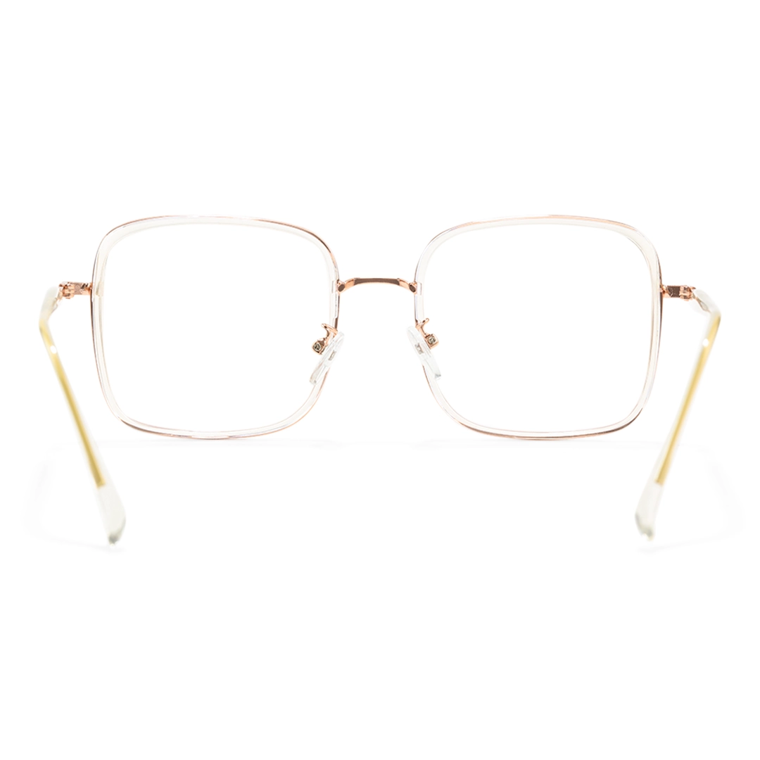 Back view of Zara vintage square tr90 eyeglasses SX0062504 in clear