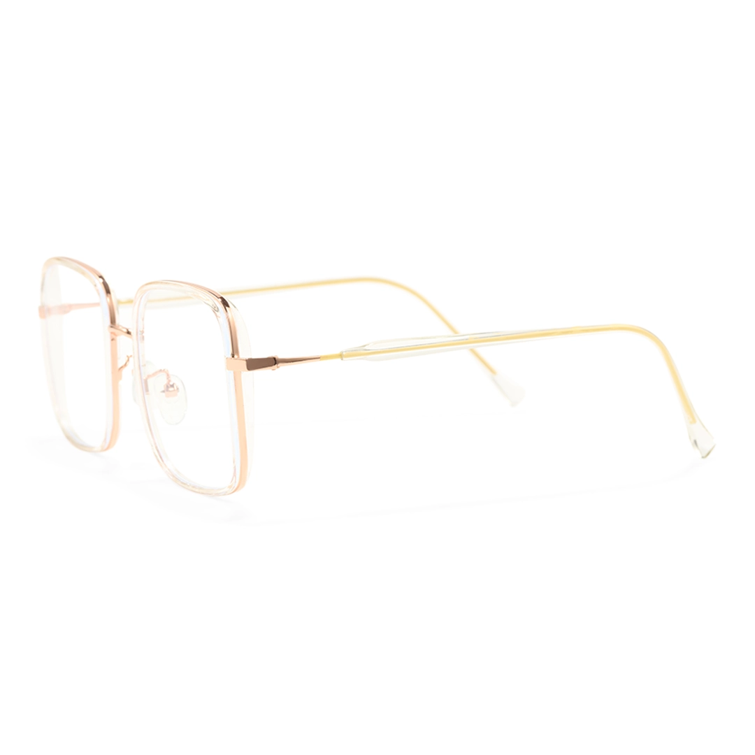 Side view of Zara vintage square tr90 eyeglasses SX0062504 in clear