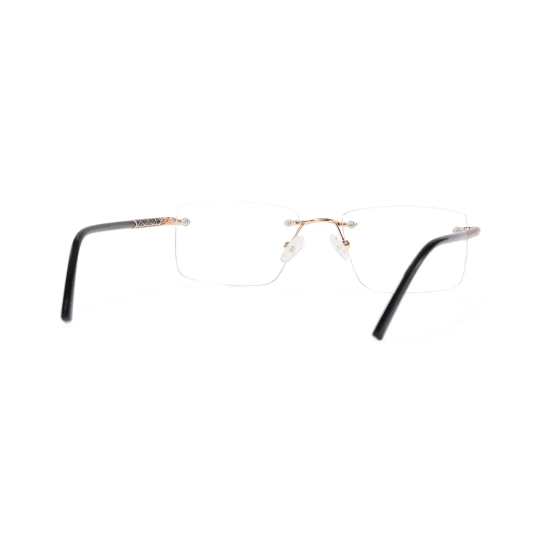 Back view of Giles rectangle tr90 eyeglasses SX0152507 in black