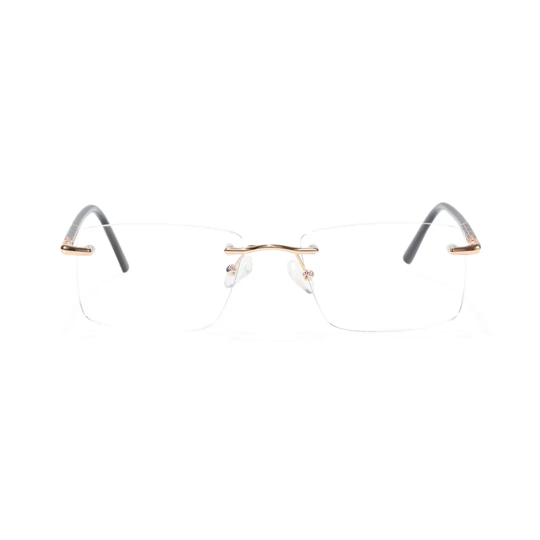 Front view of Giles rectangle tr90 eyeglasses SX0152507 in black