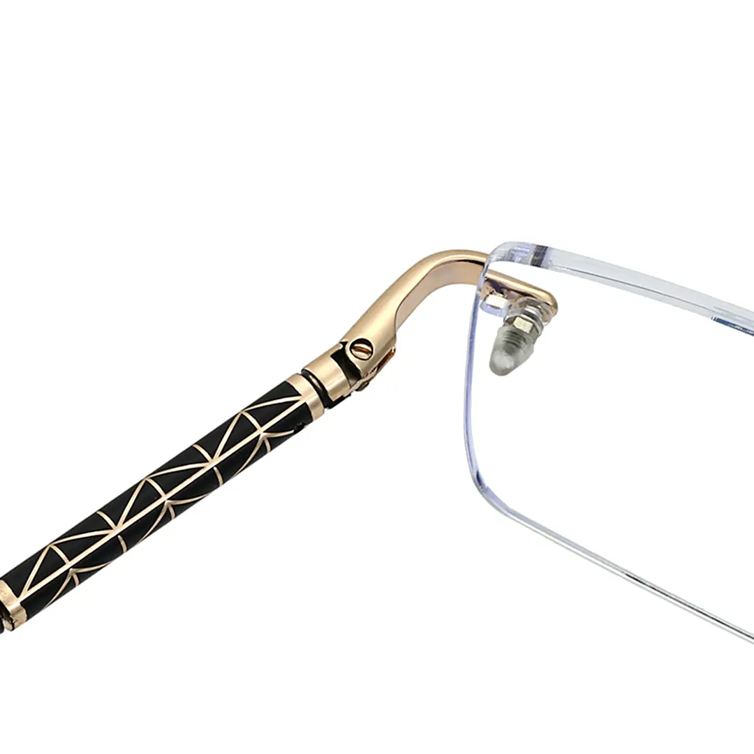 Hinge detail of Giles rectangle tr90 eyeglasses SX0152507 in black