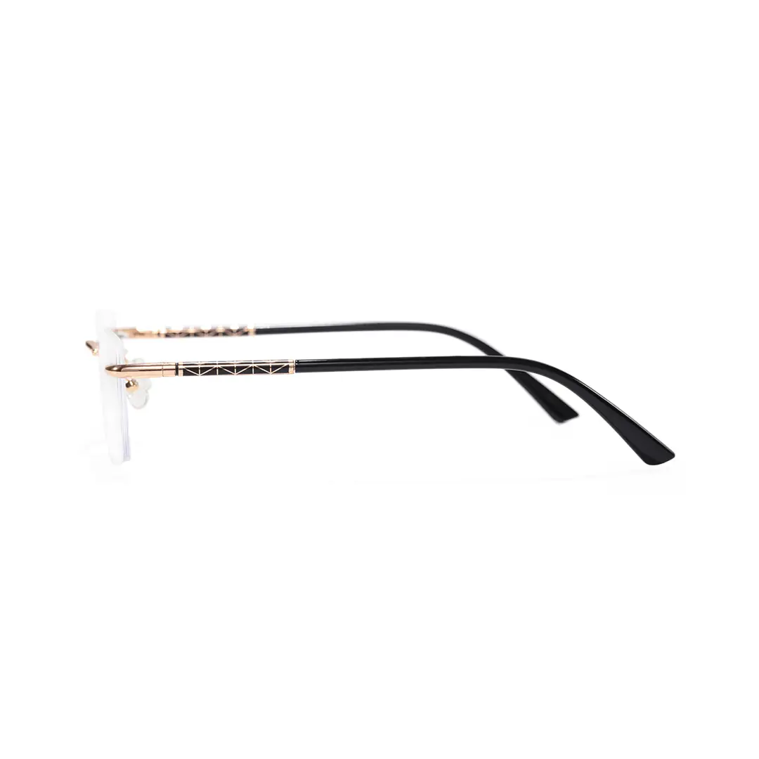 Side view of Giles rectangle tr90 eyeglasses SX0152507 in black