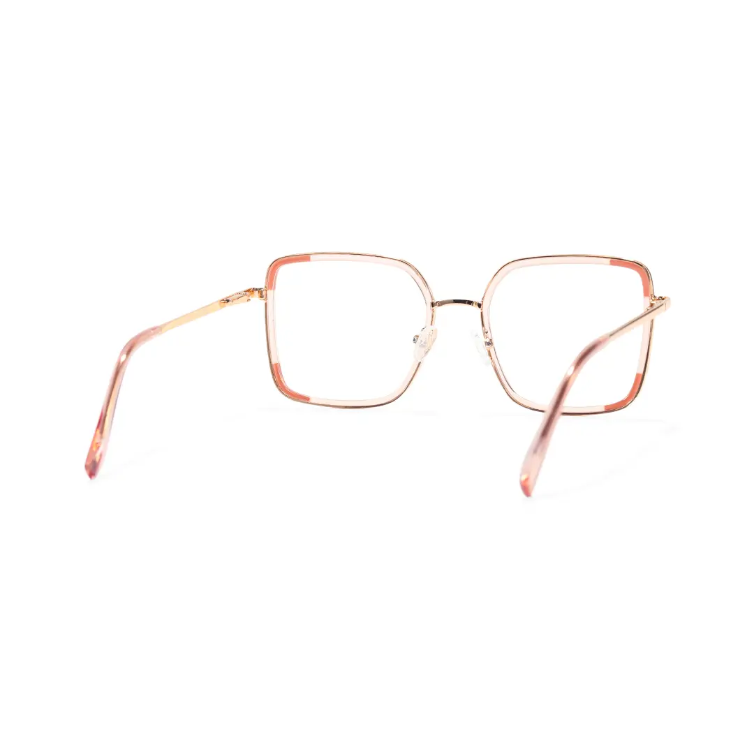 Back view of Noelle square tr90 eyeglasses SX0302508 in pink