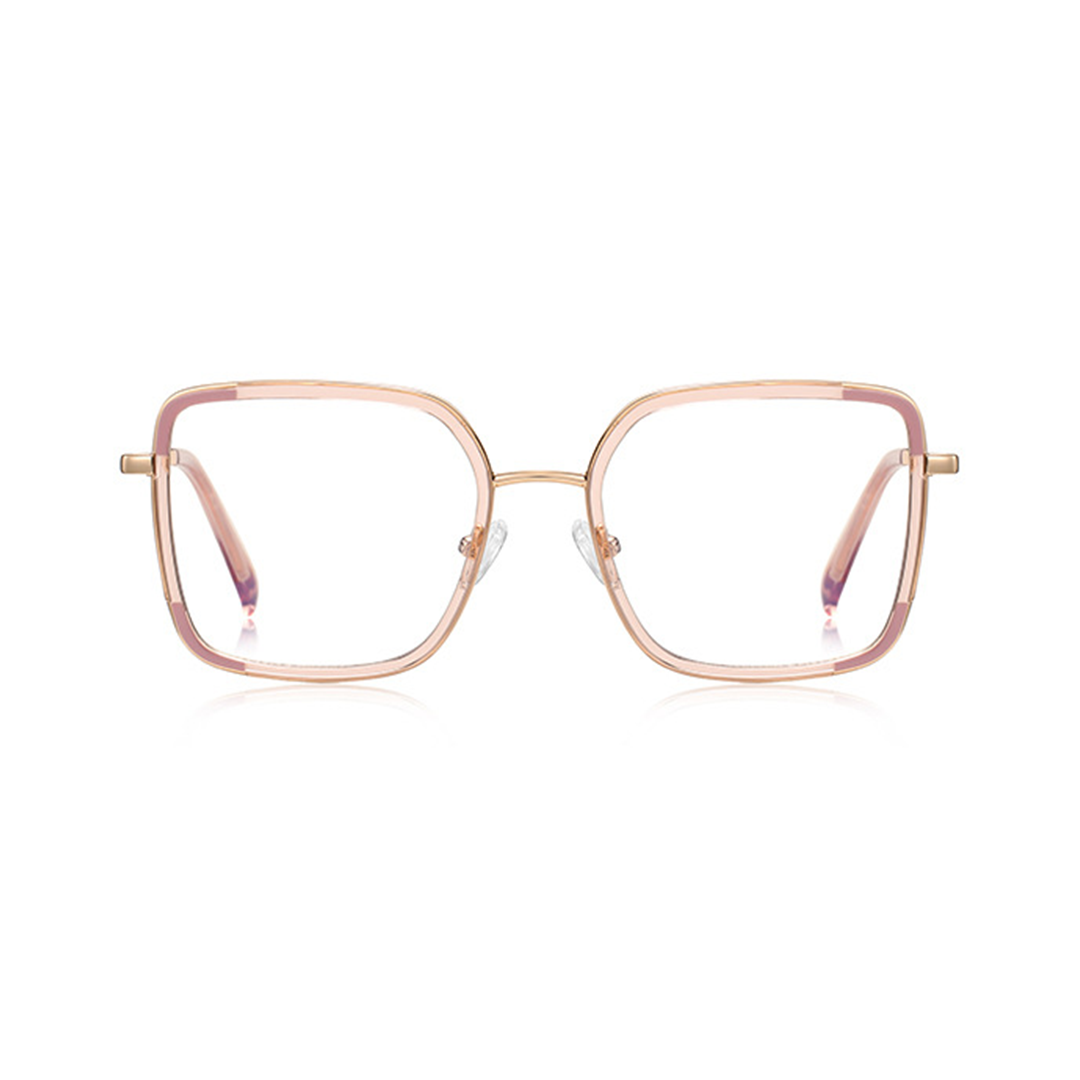 Front view of Noelle square tr90 eyeglasses SX0302508 in pink