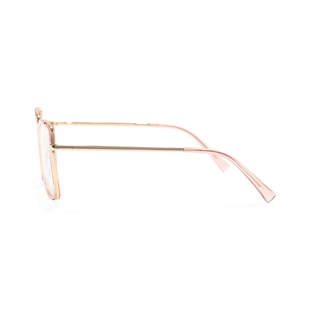 Side view of Noelle square tr90 eyeglasses SX0302508 in pink
