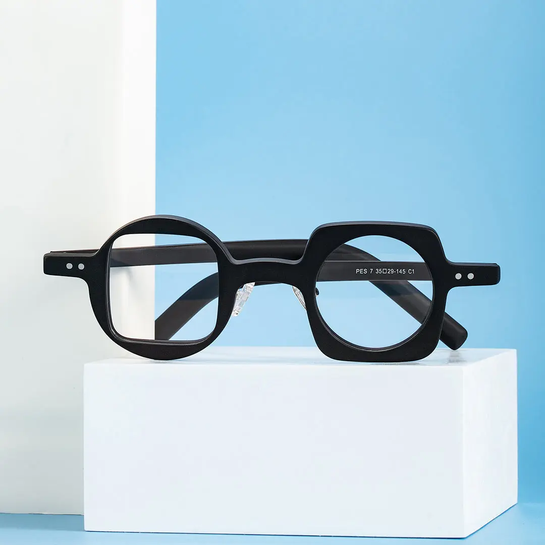 Scene view of Fawn unique acetate eyeglasses UA0012302 in black