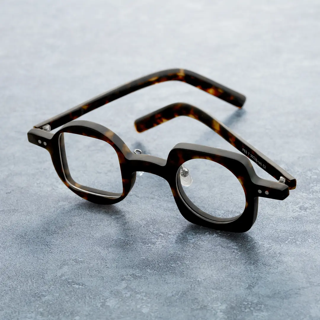 Scene view of Fawn unique acetate eyeglasses UA0012302 in brown tortoise