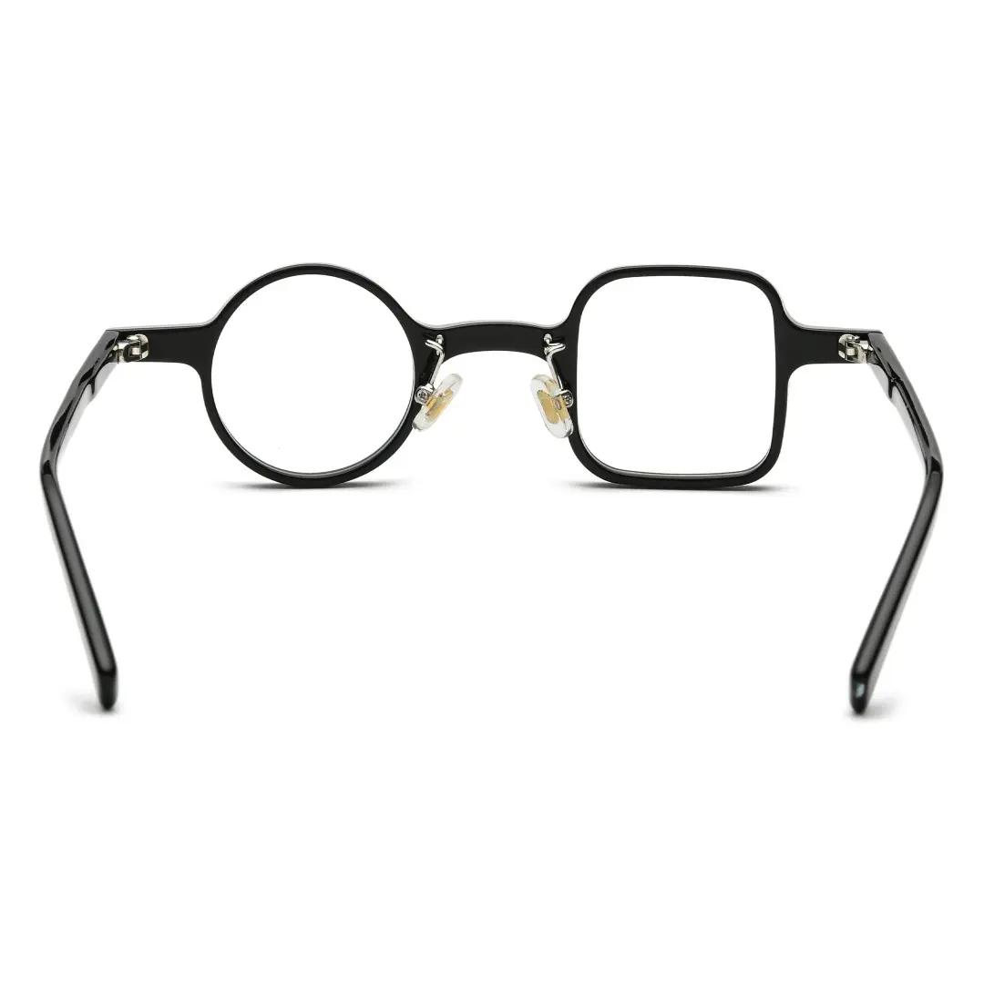 Back view of Dubois vintage unique acetate eyeglasses UA0042001 in black