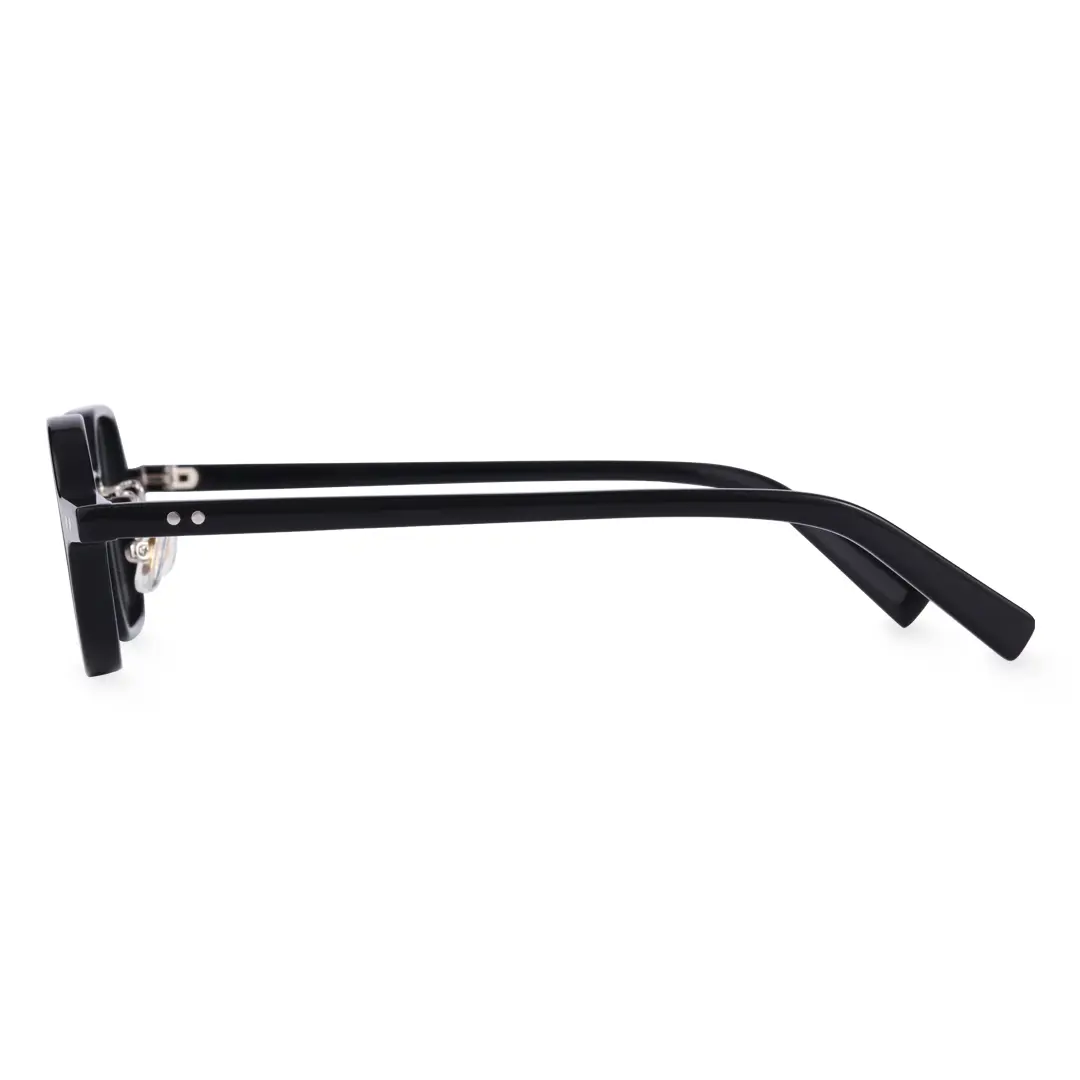 Side view of Dubois vintage unique acetate eyeglasses UA0042001 in black