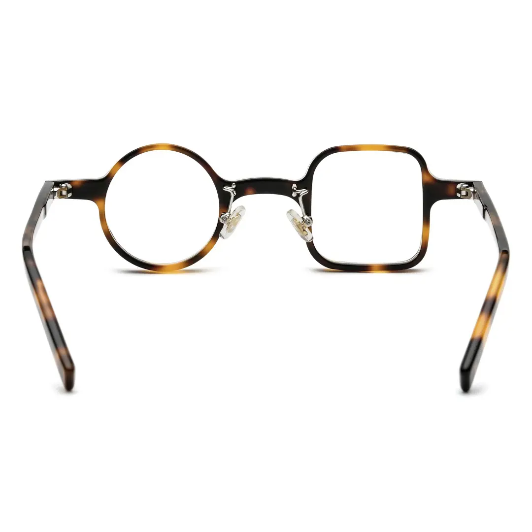Back view of Dubois vintage unique acetate eyeglasses UA0042001 in tortoise