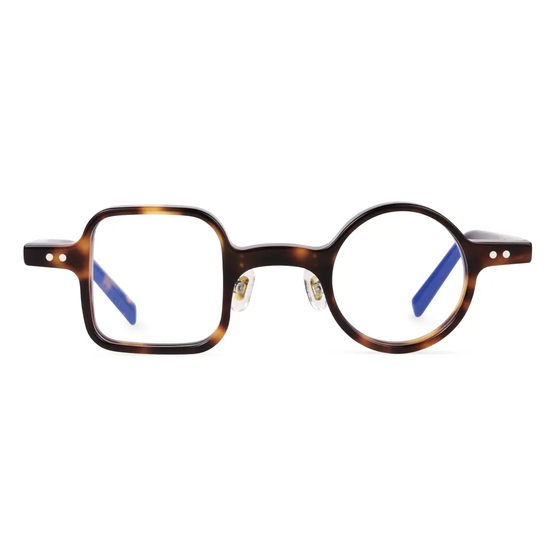 Front view of Dubois vintage unique acetate eyeglasses UA0042001 in tortoise