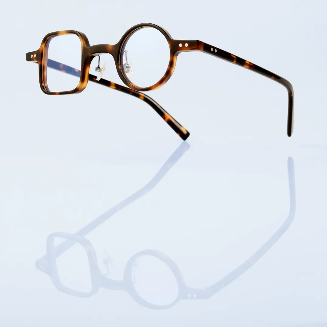 Scene view of Dubois vintage unique acetate eyeglasses UA0042001 in tortoise
