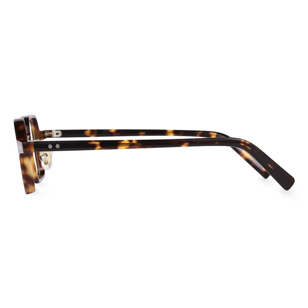 Side view of Dubois vintage unique acetate eyeglasses UA0042001 in tortoise