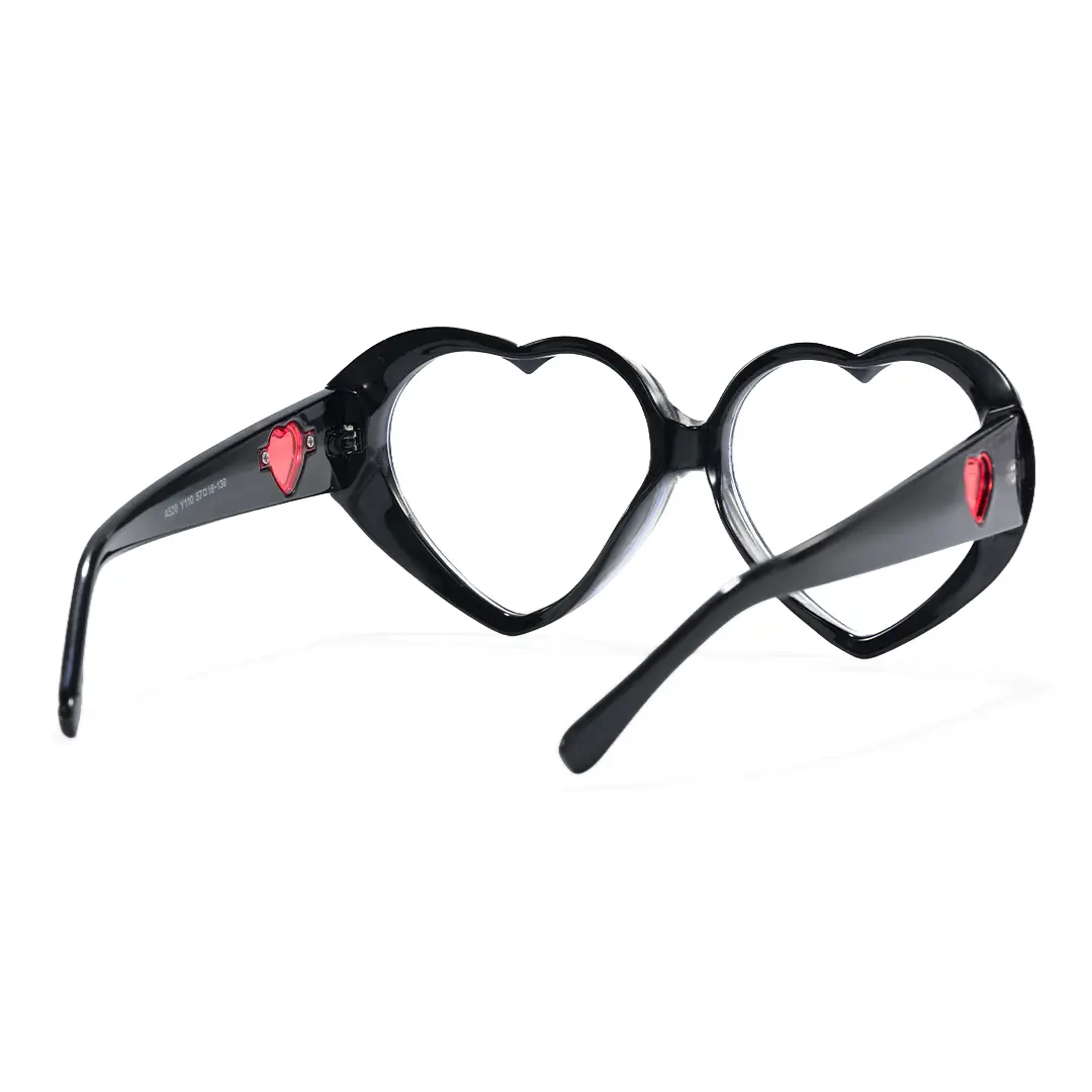 Back view of Hespera y2k unique pc eyeglasses UP0232604 in black