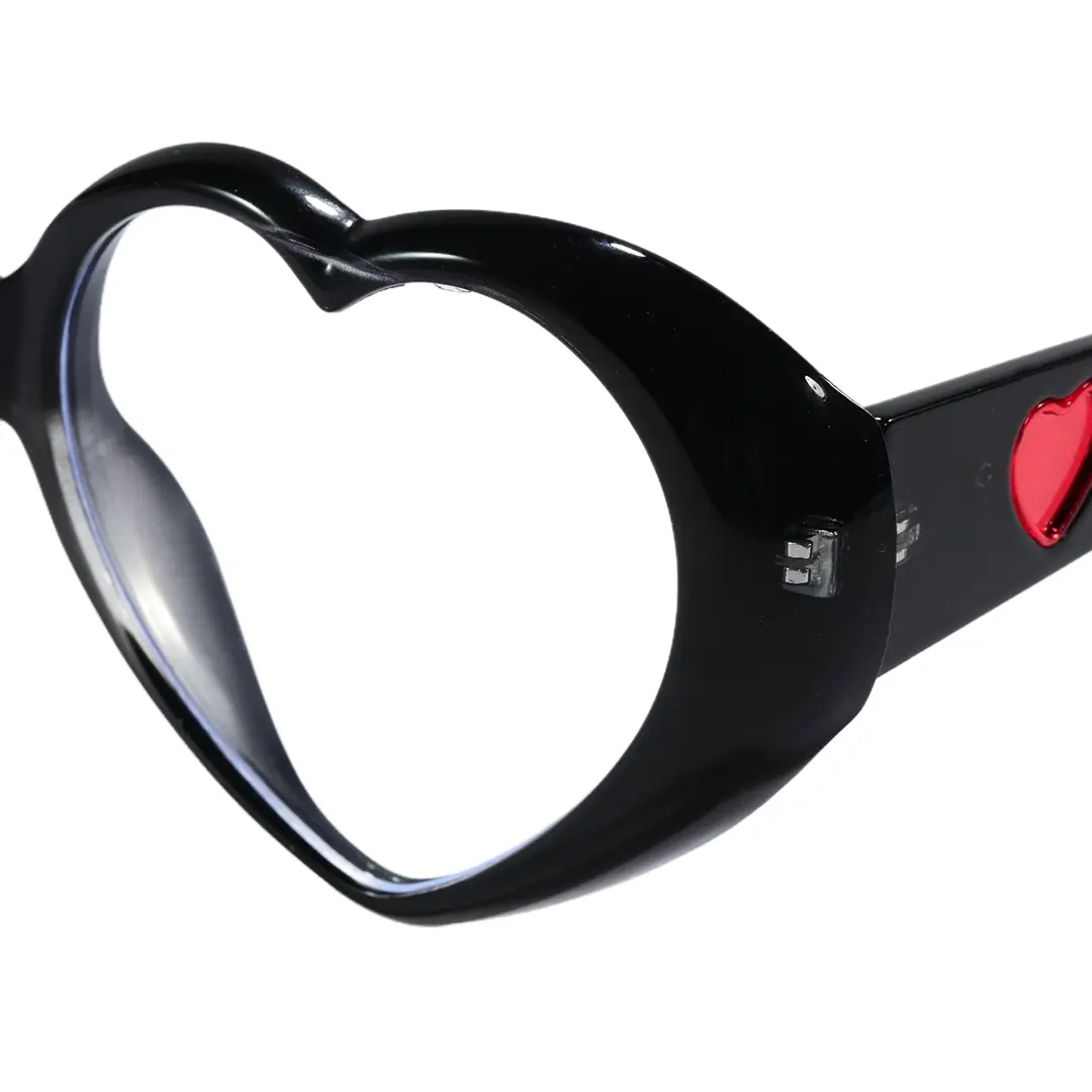 End piece detail of Hespera y2k unique pc eyeglasses UP0232604 in black