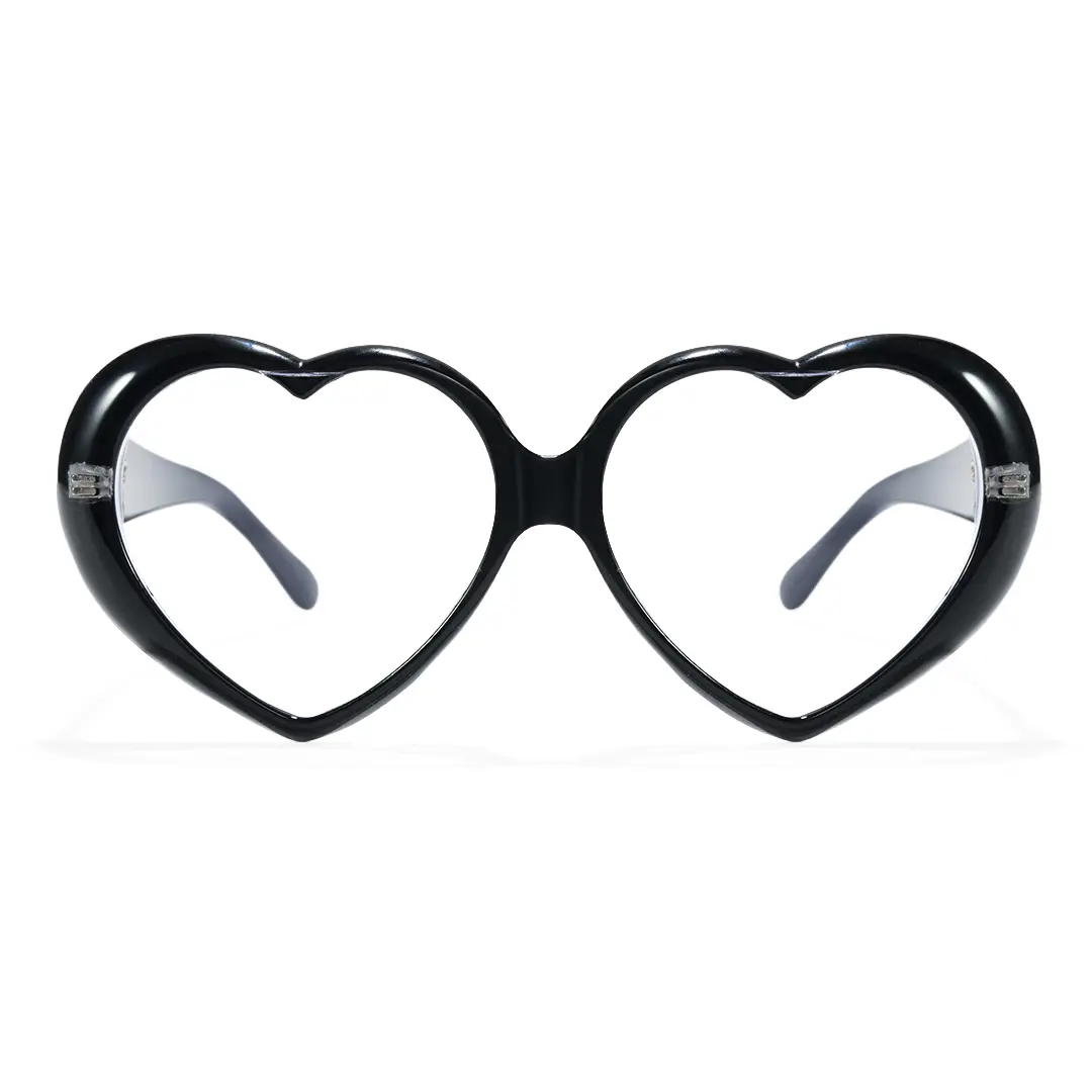 Front view of Hespera y2k unique pc eyeglasses UP0232604 in black