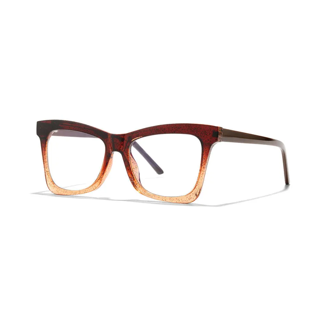 Angle view of Eira butterfly tr90 eyeglasses UR0152502 in brown