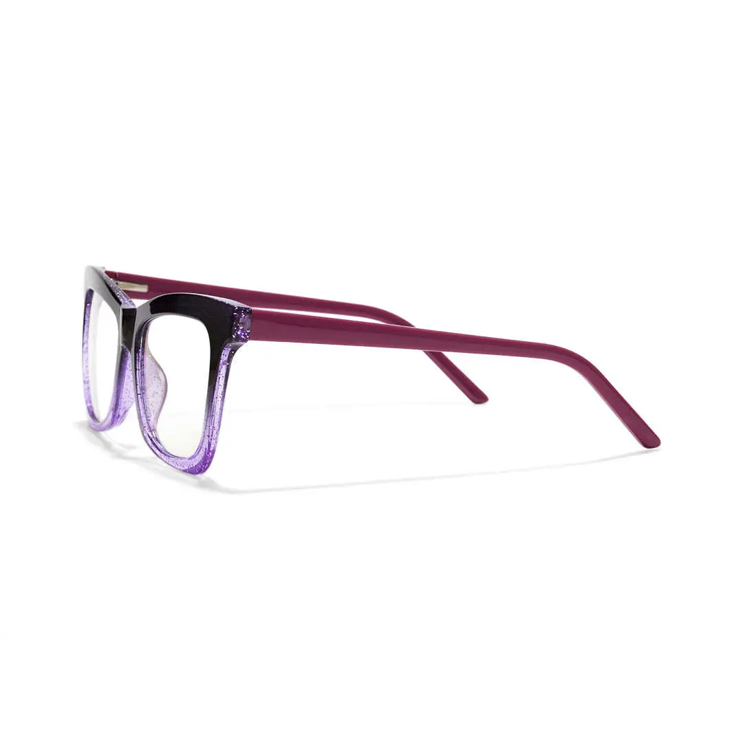 Side view of Eira butterfly tr90 eyeglasses UR0152502 in purple