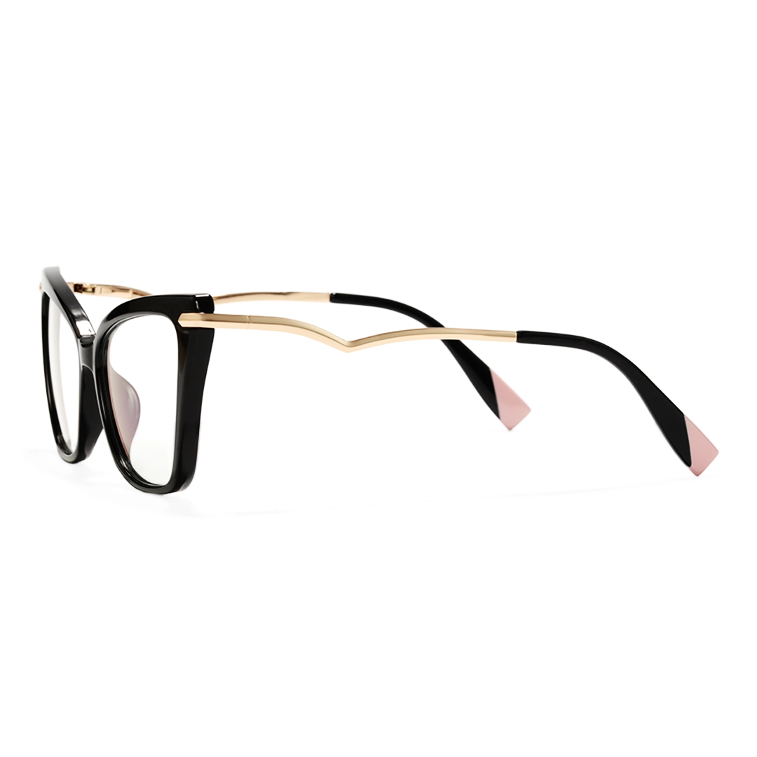 Angle view of Aida butterfly tr90 eyeglasses UR0172502 in black