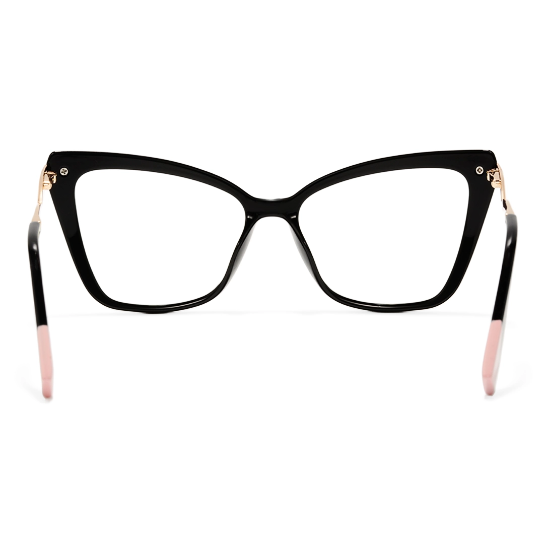 Back view of Aida butterfly tr90 eyeglasses UR0172502 in black