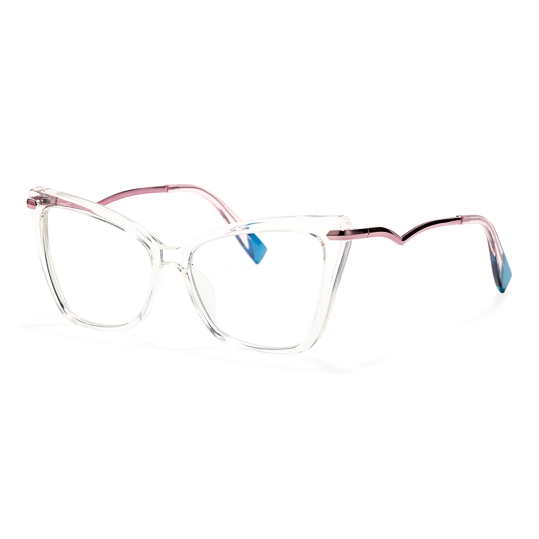 Angle view of Aida butterfly tr90 eyeglasses UR0172502 in clear