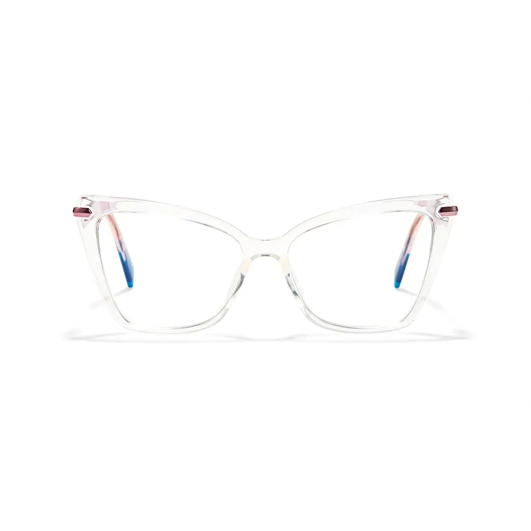 Front view of Aida butterfly tr90 eyeglasses UR0172502 in clear