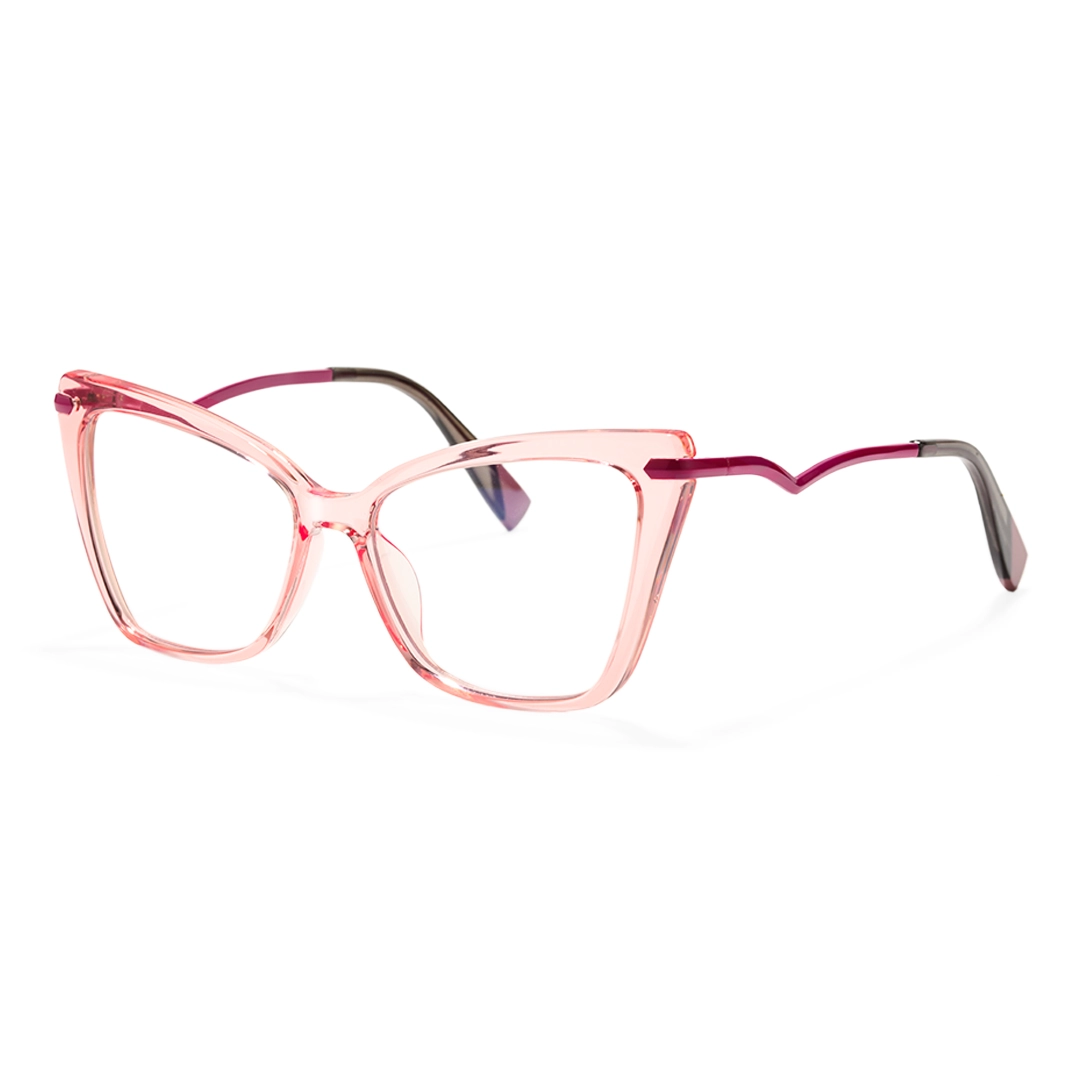 Angle view of Aida butterfly tr90 eyeglasses UR0172502 in pink