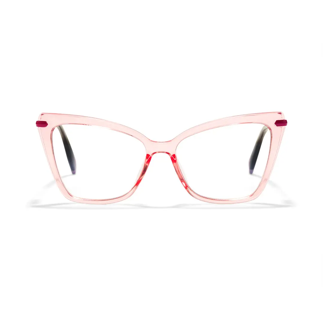 Front view of Aida butterfly tr90 eyeglasses UR0172502 in pink