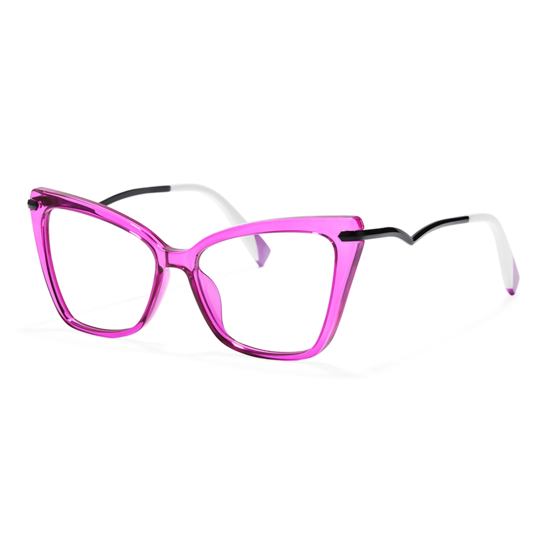 Angle view of Aida butterfly tr90 eyeglasses UR0172502 in purple