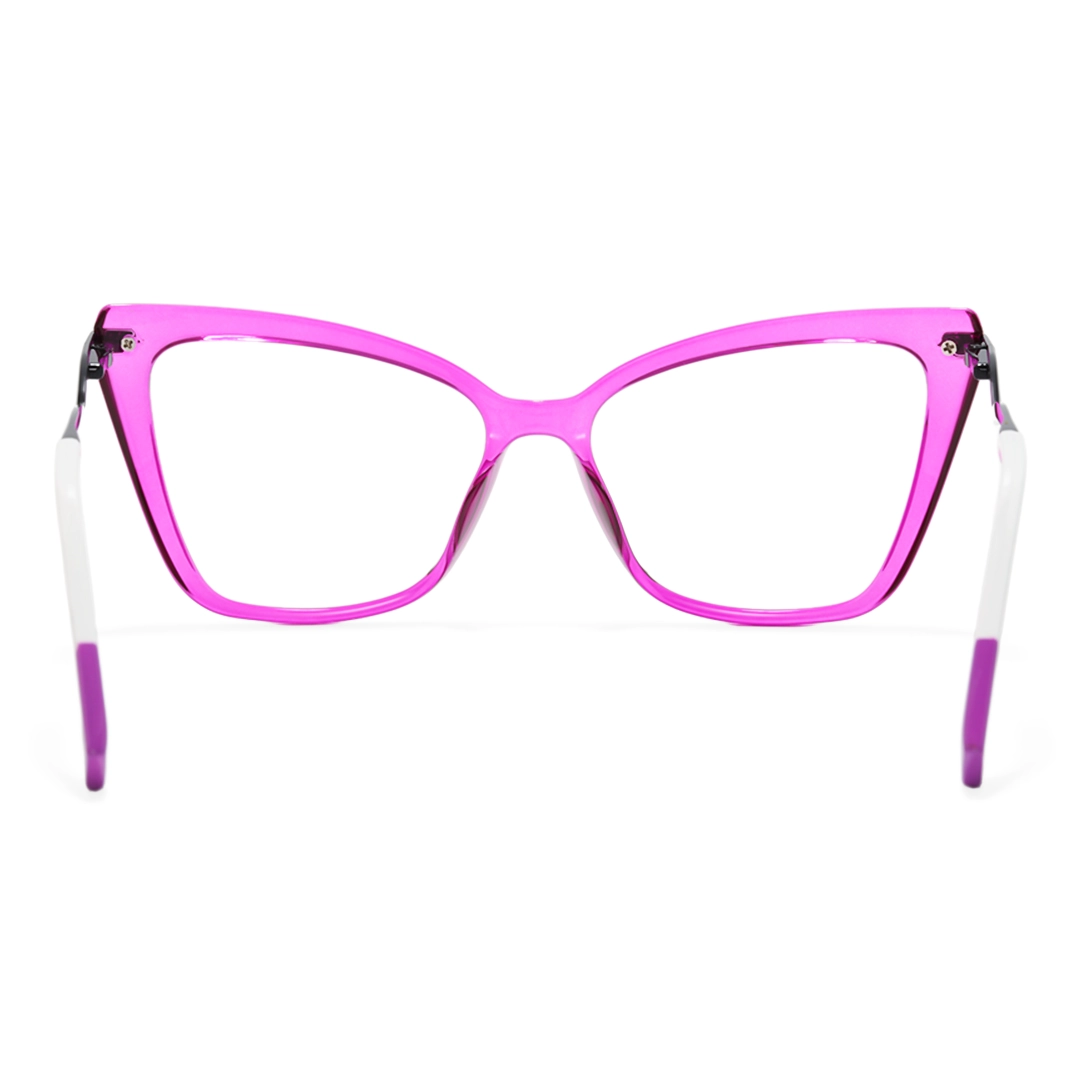 Back view of Aida butterfly tr90 eyeglasses UR0172502 in purple