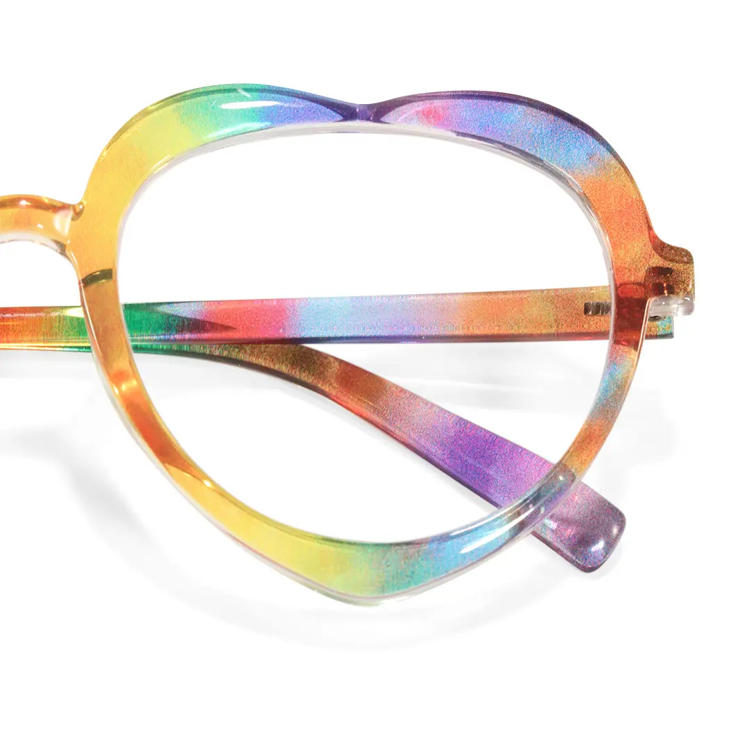 Frame detail view of Mylah colorful heart tr90 eyeglasses UR0552506 in multicolor