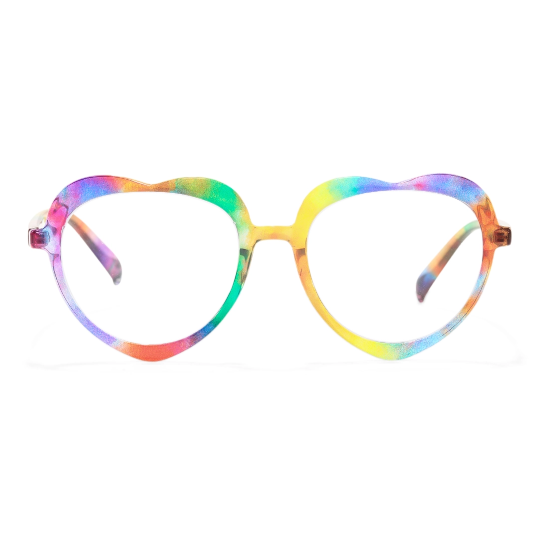 Front view of Mylah colorful heart tr90 eyeglasses UR0552506 in multicolor