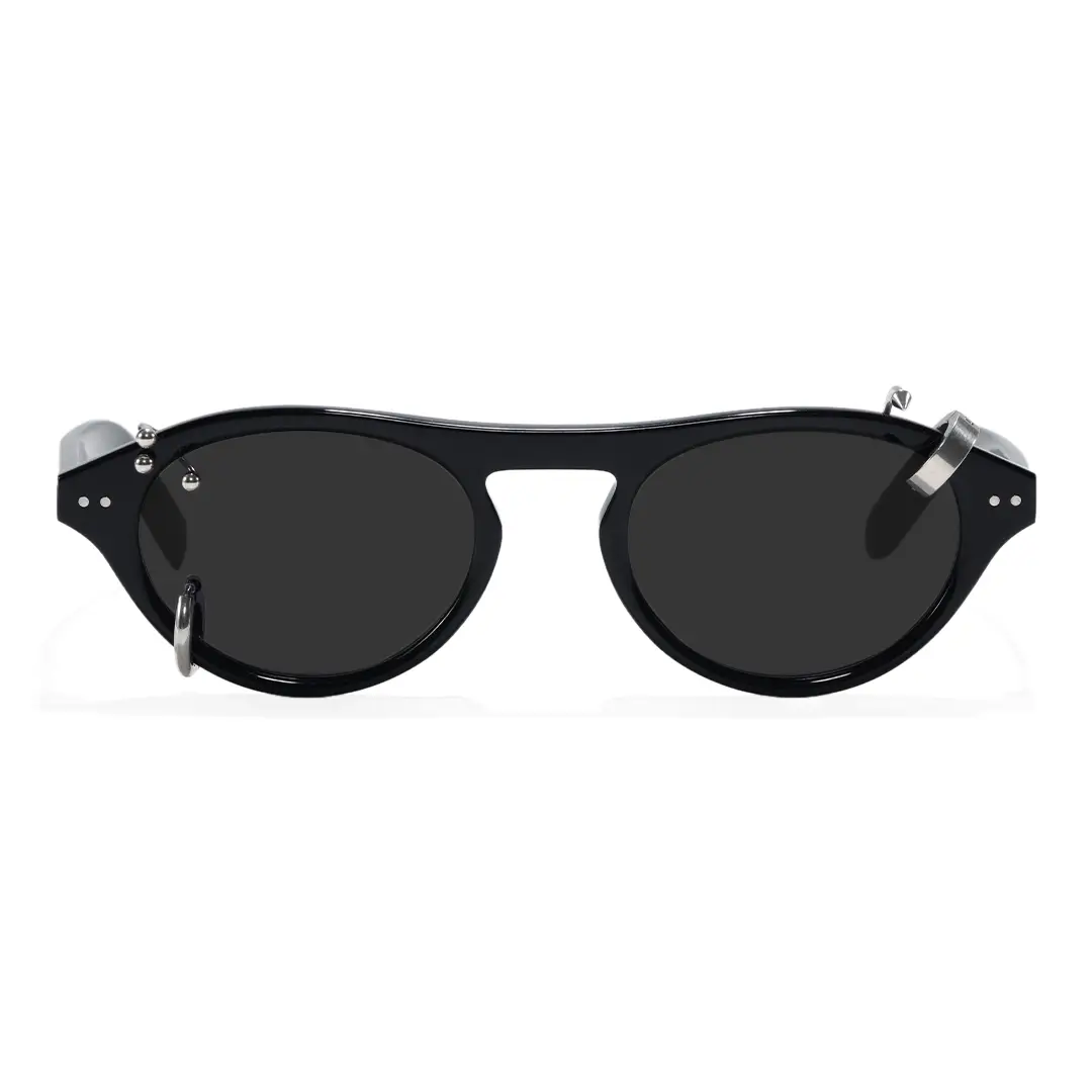 Front view of Rook aviator acetate sunglasses AA0062604 in gold