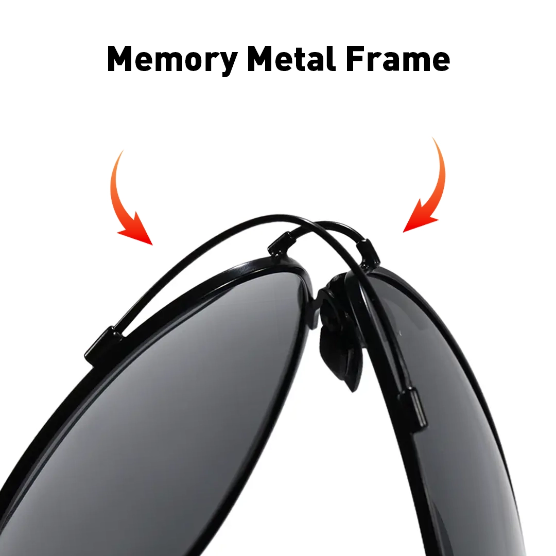 Frame detail view of Winton aviator metal sunglasses AM0042603 in black