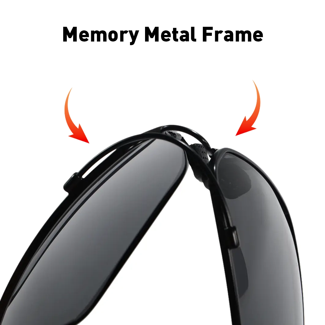 Frame detail view of Talon aviator metal sunglasses AM0052603 in black