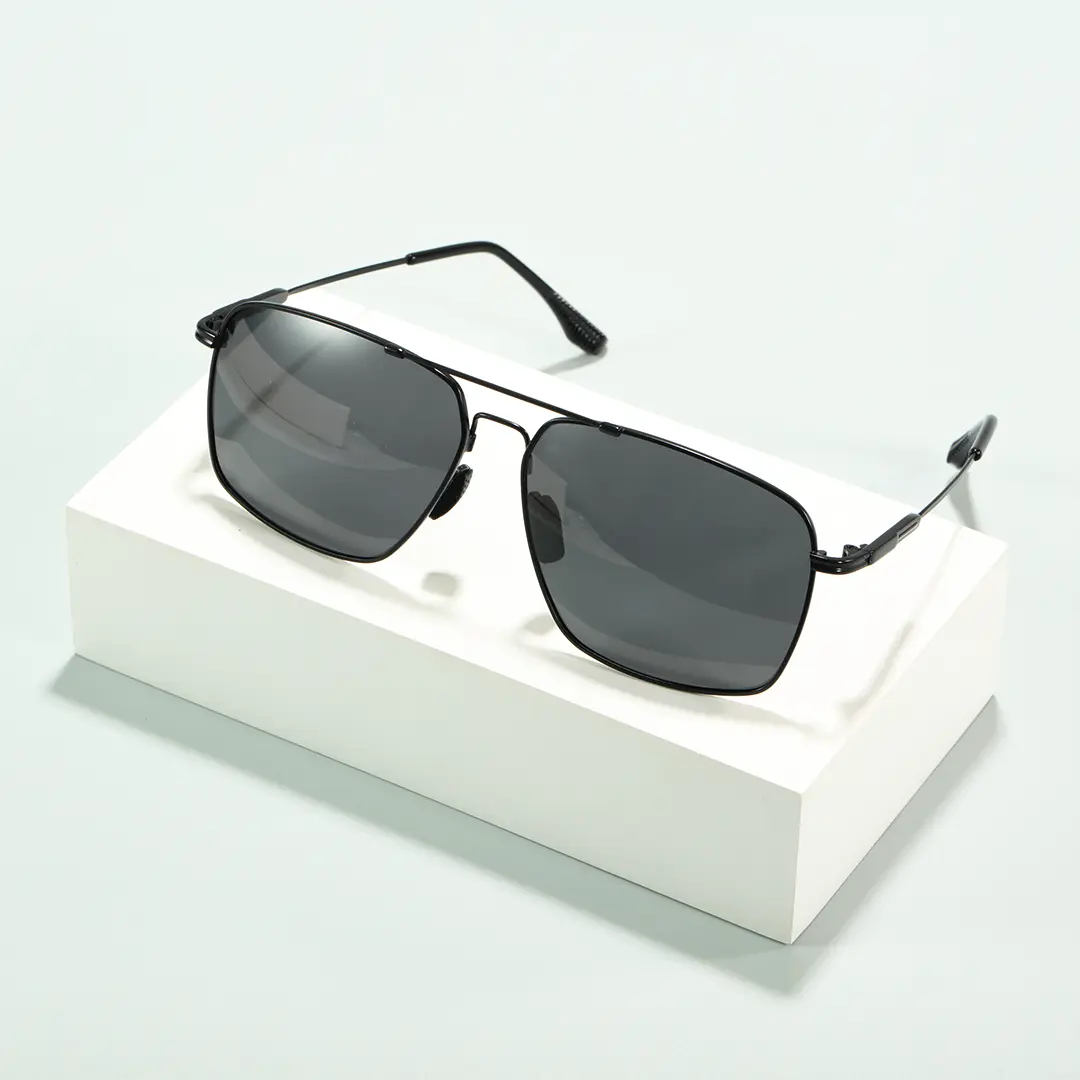 Scene view of Talon vintage aviator metal sunglasses in black. SPU: AM0052603