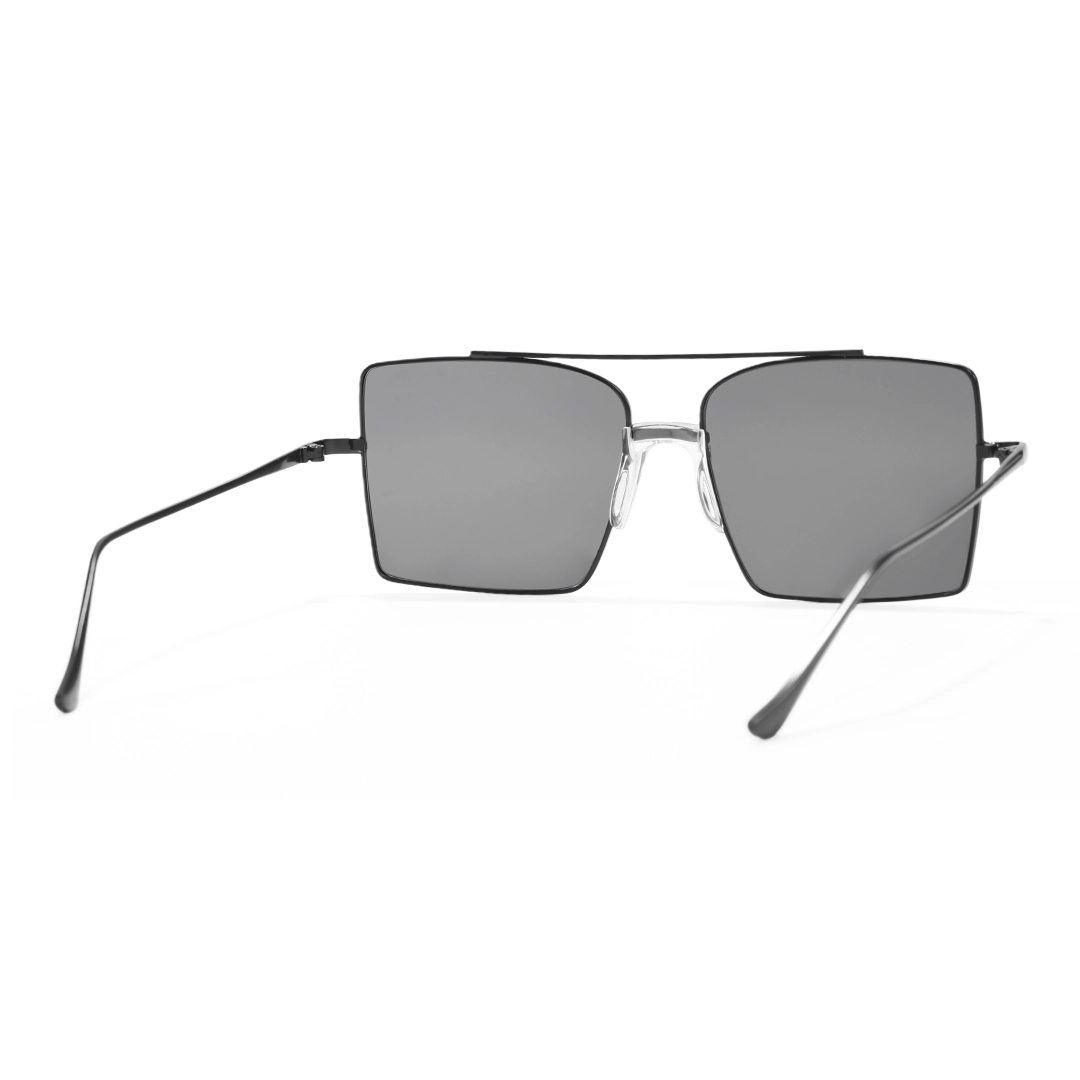 Back view of Vivien fashion aviator metal sunglasses AM0072505 in grey