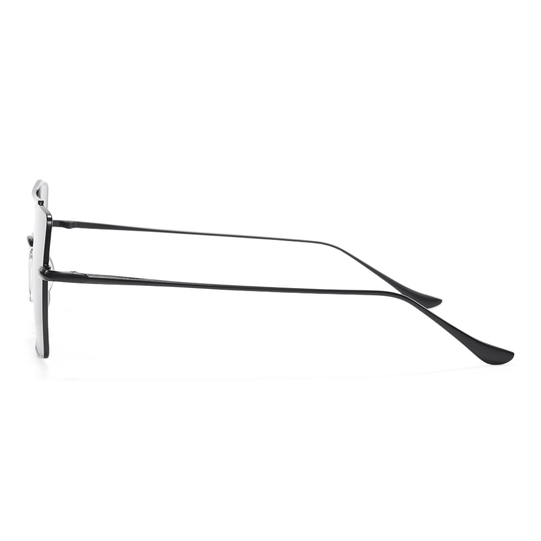 Side view of Vivien fashion aviator metal sunglasses AM0072505 in grey