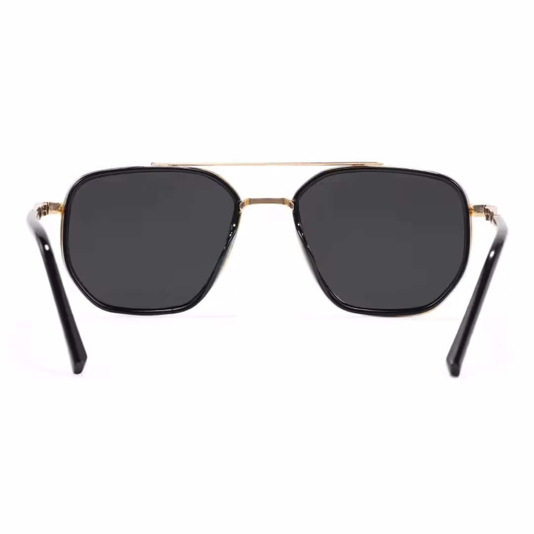Back view of Mea aviator metal sunglasses AM0622505 in gold